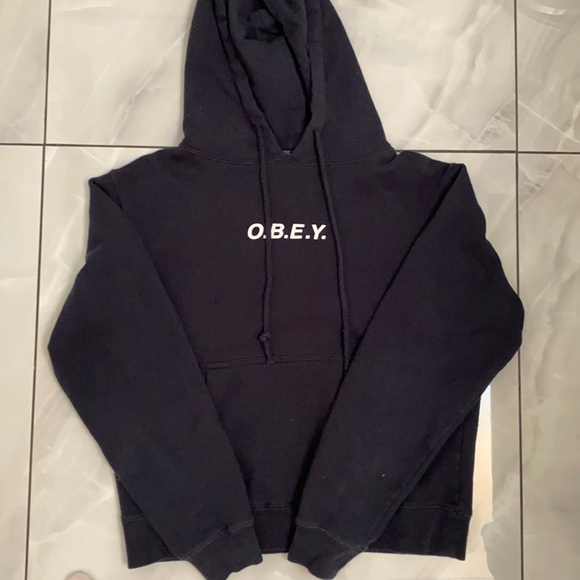 Navy Blue Obey Hoodie - Picture 1 of 1